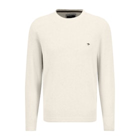 Knitted crew neck sweater - Off White - Fynch-Hatton