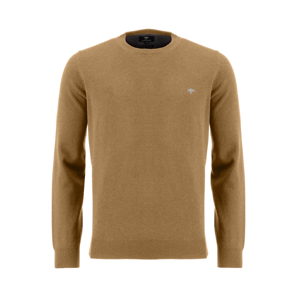 Lambswool sweater - Camel - Fynch-Hatton