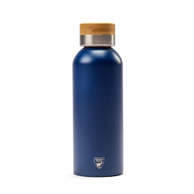 Thermos bottle with bamboo lid 32 cl - Navy blue - Orrefors Hunting