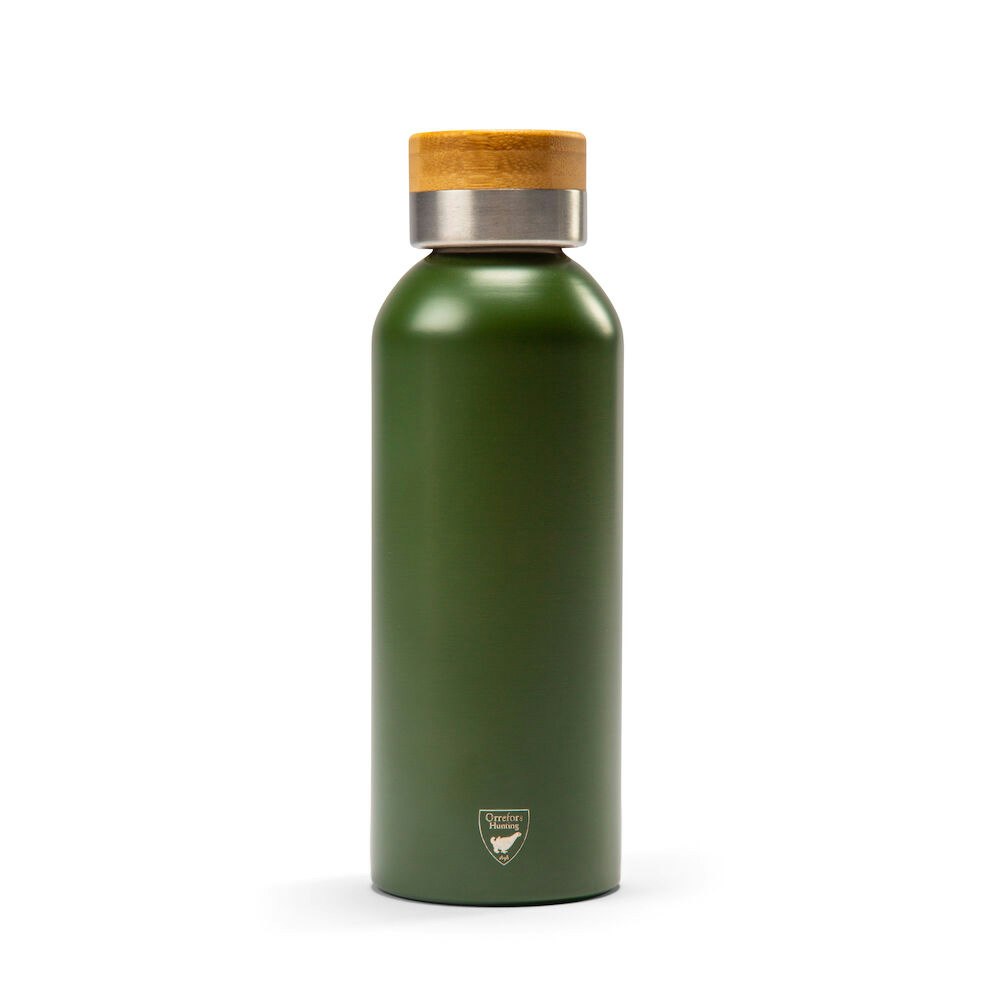 Thermos bottle with bamboo lid 32 cl - Dark green - Orrefors Hunting