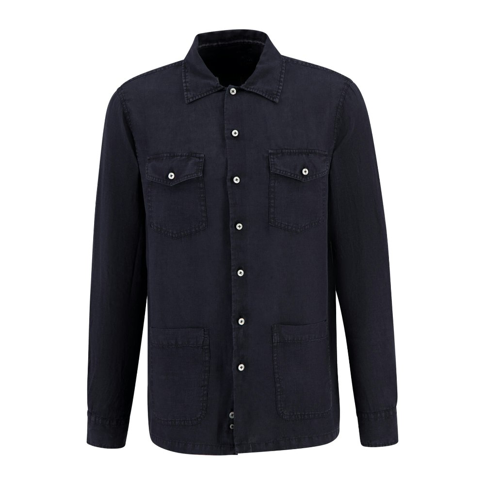 Overshirt Linne Navy -  Fynch-Hatton