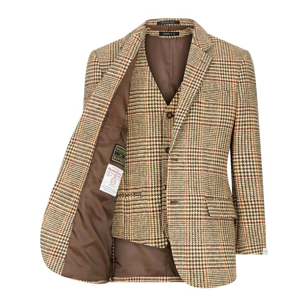 Harris Tweed Waistcoat - Dessert Tan