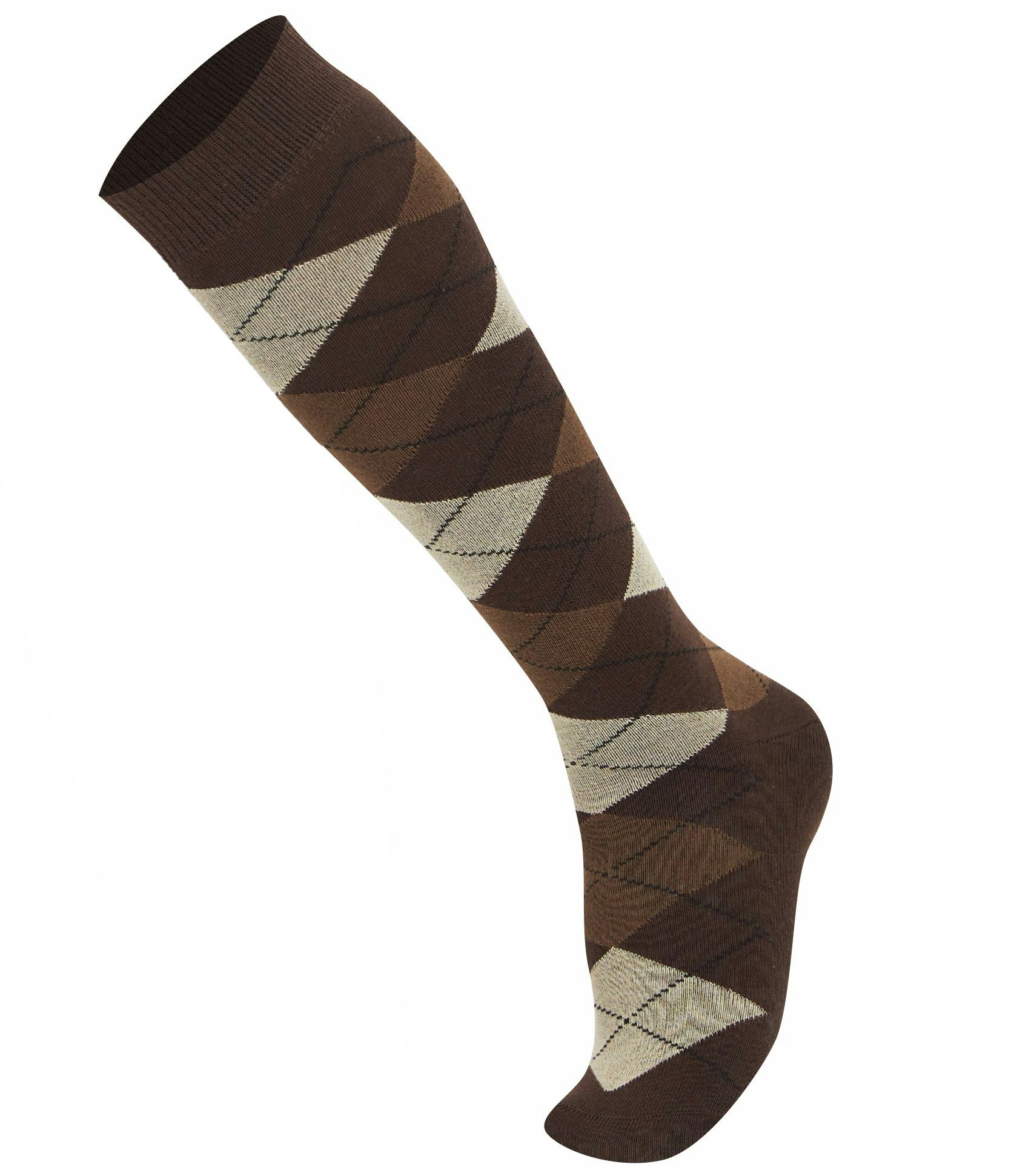 Brun argyle knästrumpa - MySocks