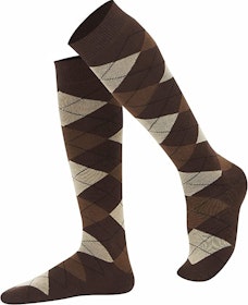 Brun argyle knästrumpa - MySocks