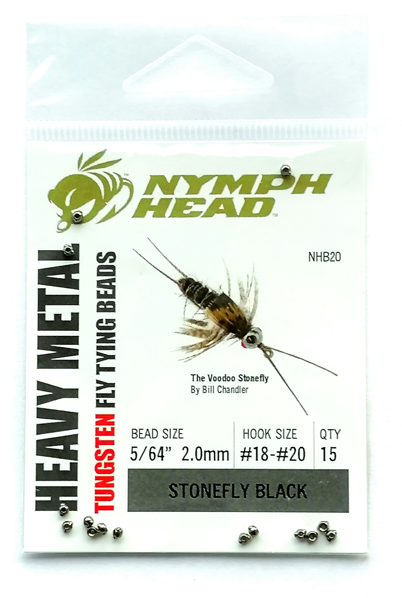 Nymph Head Tungsten Stonefly Black