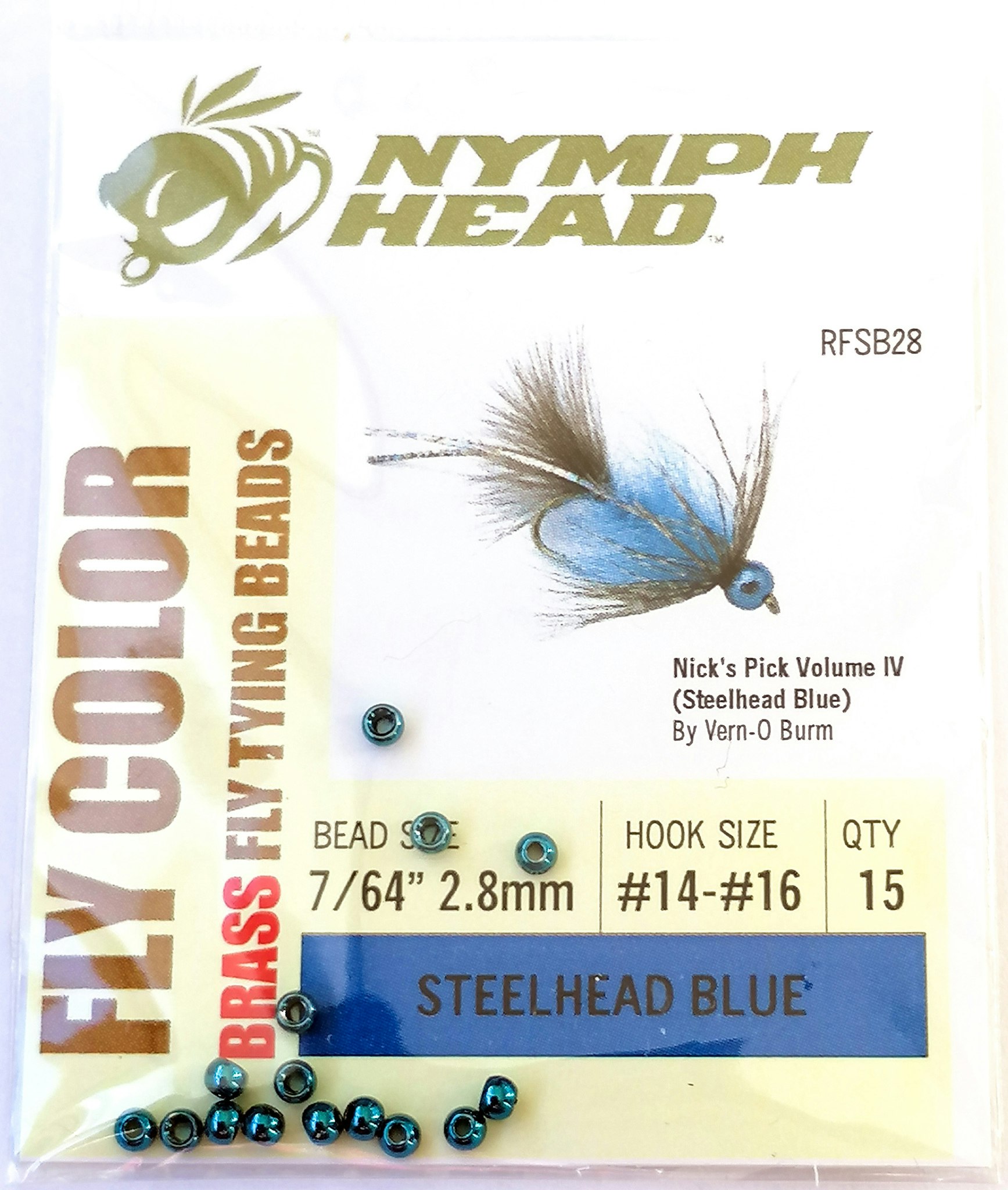 Nymph-Head Flycolor Brass Beads 7/64 Silver