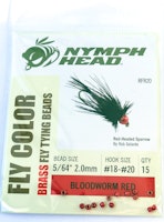 Bead Head Brass Bloodworm Red