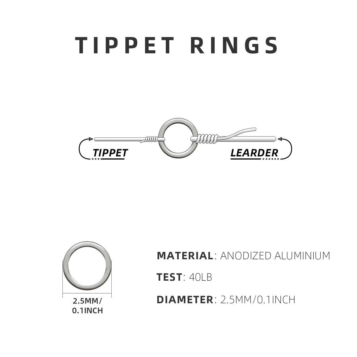 SF Lightweight Tippet Rings 2,5mm