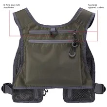 Bassdash Junior FV08 Ultra Lightweight Fly Fishing Vest Green