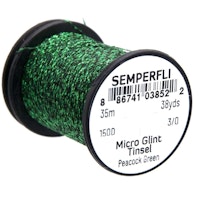 Micro Glint Tinsel Peacock Green