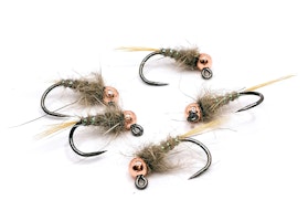 Natural Quill Jig Pupa Tungstenshuvud #14