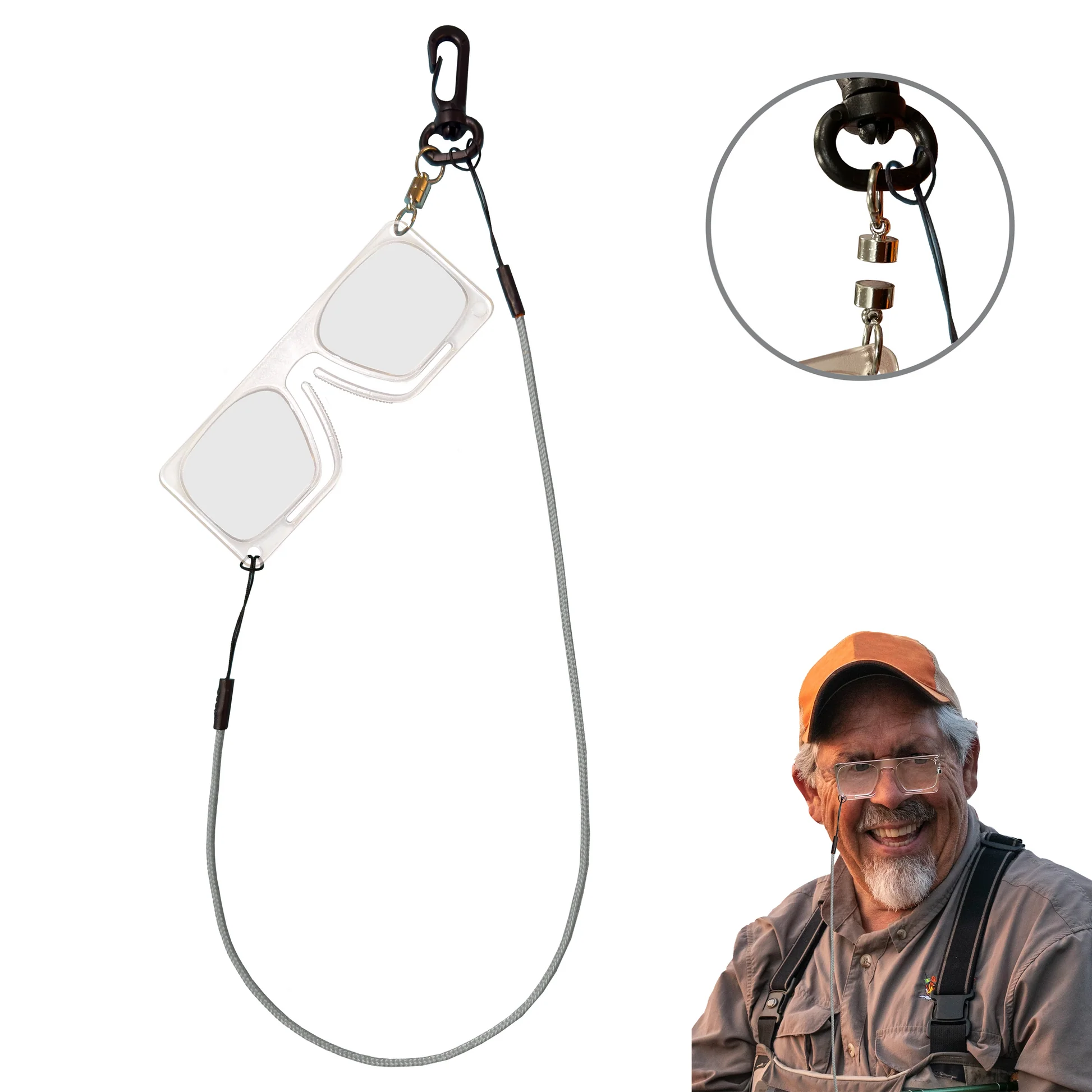 Fly Fishing Eyewear Clip-On-Nose Hippo