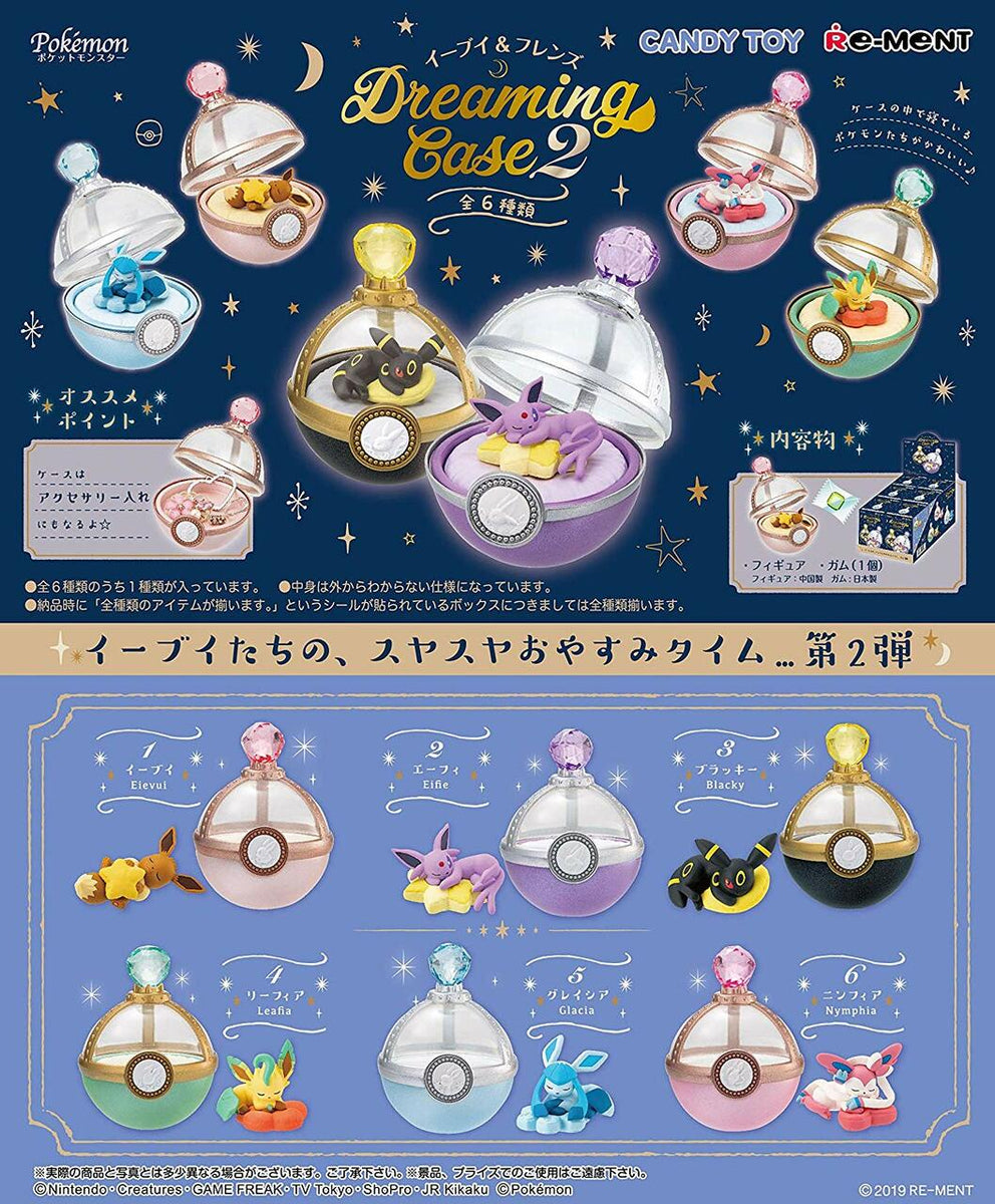 Pokemon Re-ment Dreaming Case 2 Eevee and Friends