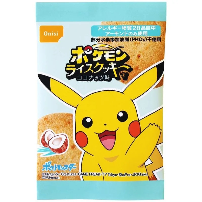 ONISHI POKÉMON RICE COOKIES COCONUT 8g