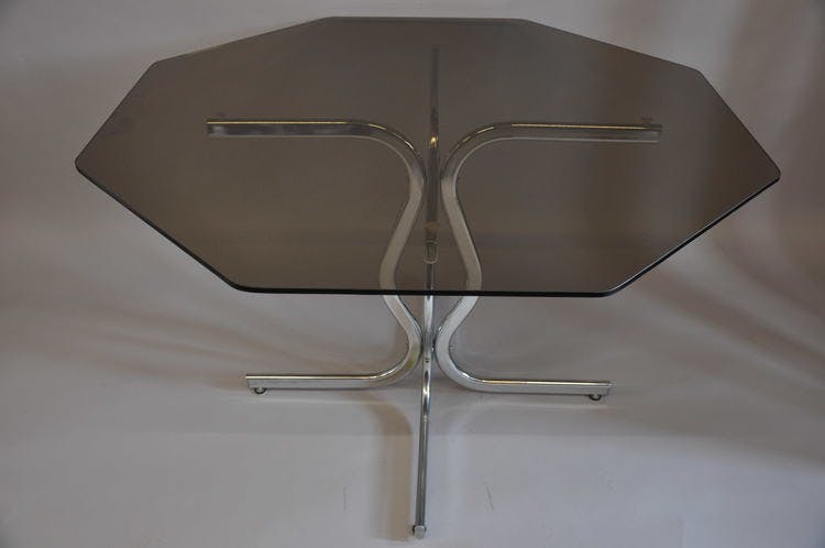 Matbord, Willy Rizzo Table - Glasbord
