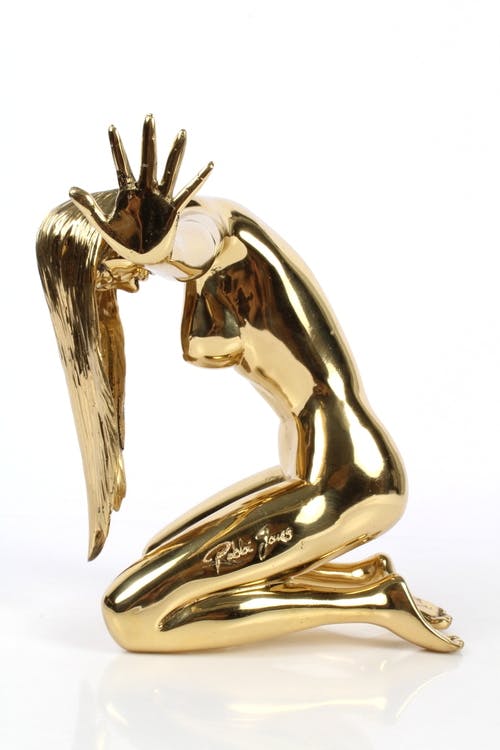Robbi Jones "Vivien" - Polerad mässing Erotisk skulptur 48 cm