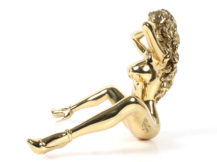Robbi Jones "Coco" - Polerad mässing skulptur 25 cm