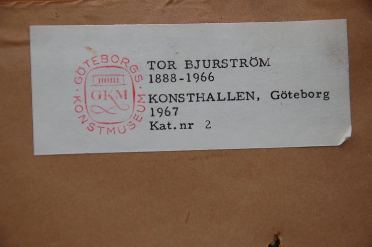 Oljemålning, Tor Bjurström 1888-1966 - Sign Bjurström