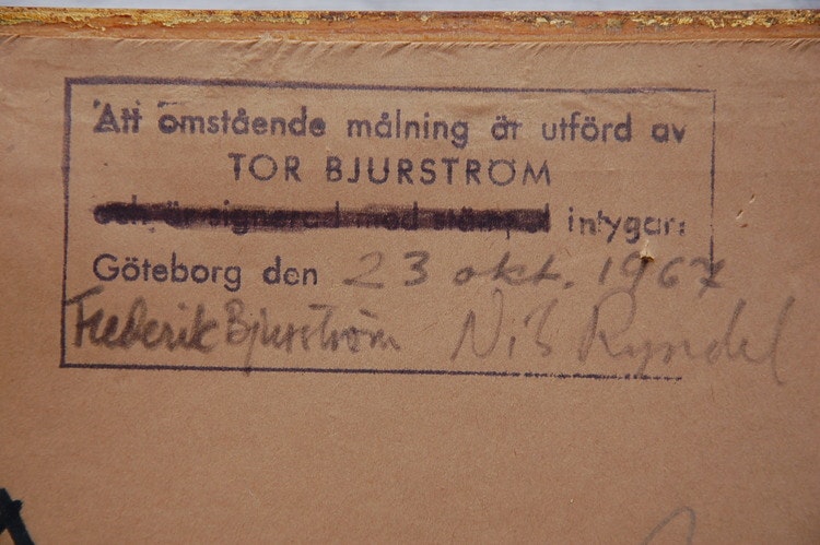 Oljemålning, Tor Bjurström 1888-1966 - Sign Bjurström