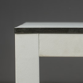 Matbord - Svart kant och vit laminat - 242 cm