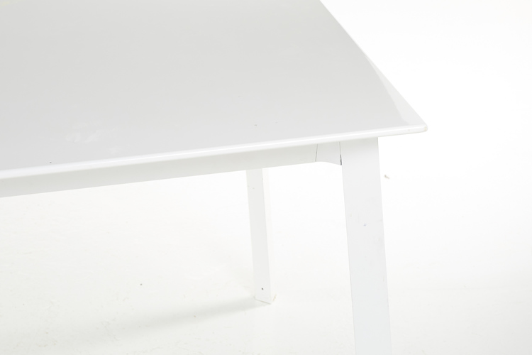 Matbord, vit laminat & stål - 280 x 90 cm