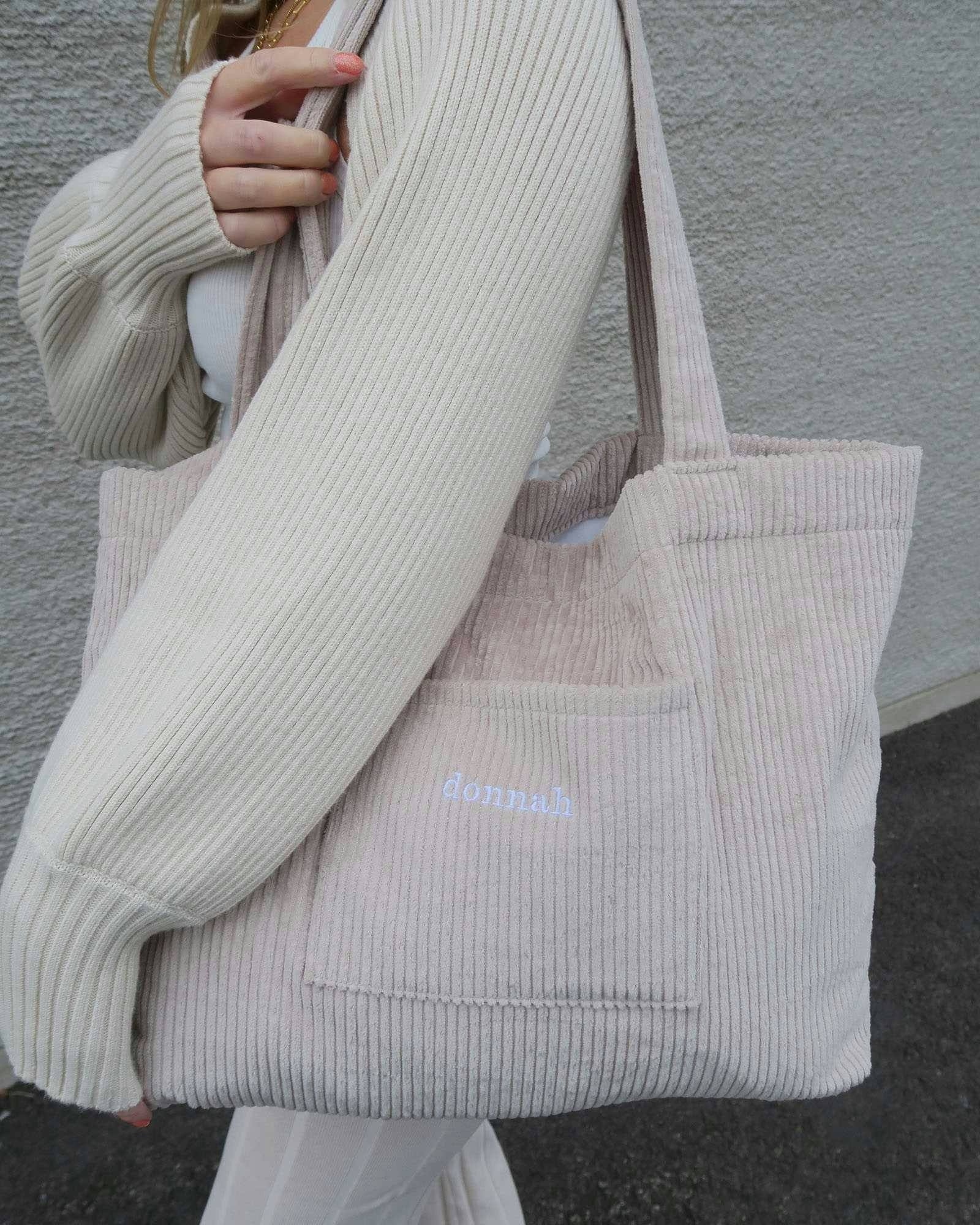 Minimalist Corduroy Crossbody Bag Zipper Beige Casual Casual Corduroy Bag,  Solid Color Crossbody Bag, All-Match Hobo Handbag | SHEIN