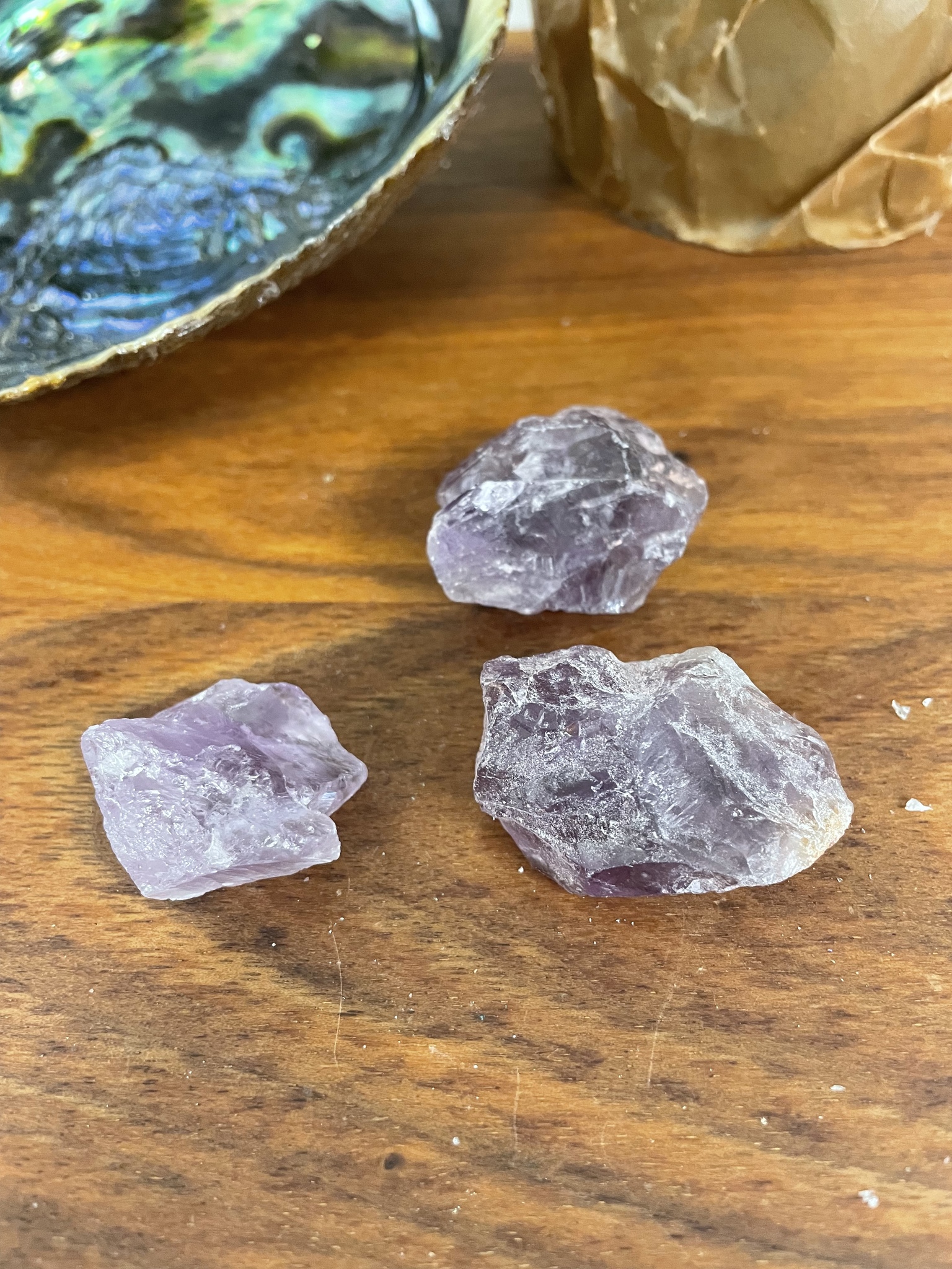 Råa Ametist kristaller
