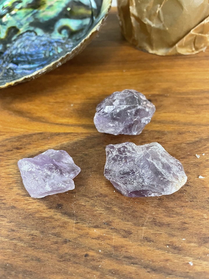 Råa Ametist kristaller