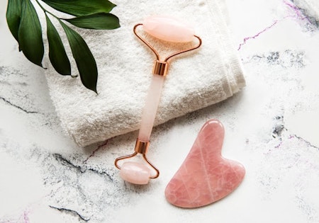 Presentpack massage rosenkvarts Gua Sha