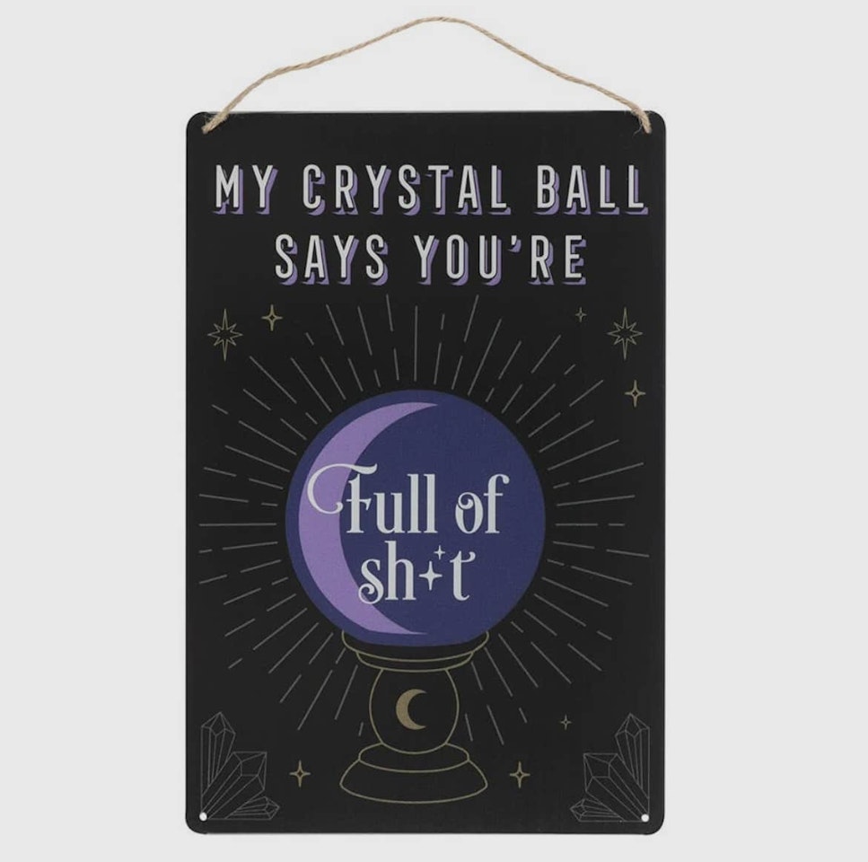 Metallskylt crystalball
