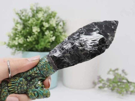 Athame Obsidian ritual kniv