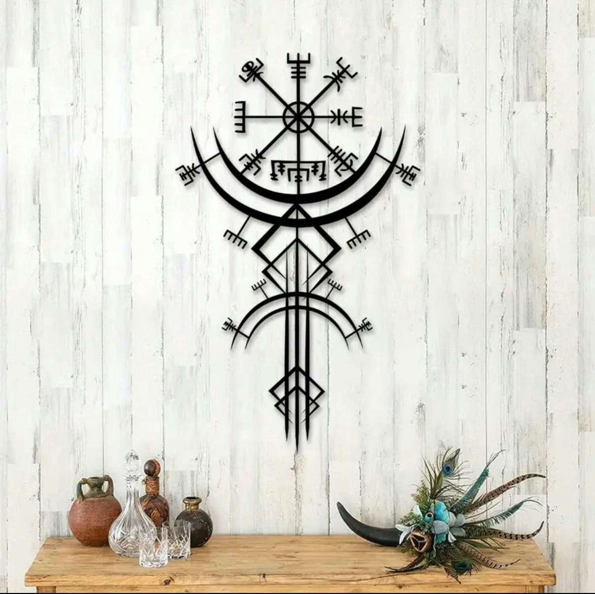 Metalldekoration Vegvisir