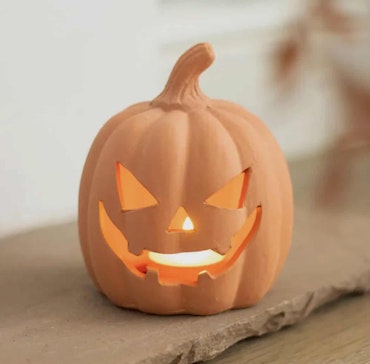 Ljuslykta Halloween pumpa ( terrakotta )