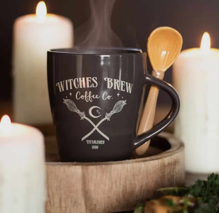 Kaffemugg Witches brew med sked