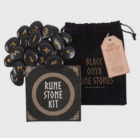 Runset svart onyx viking
