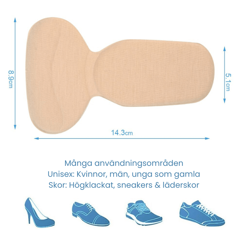 Skoskavsinlägg för hälen (2st)
