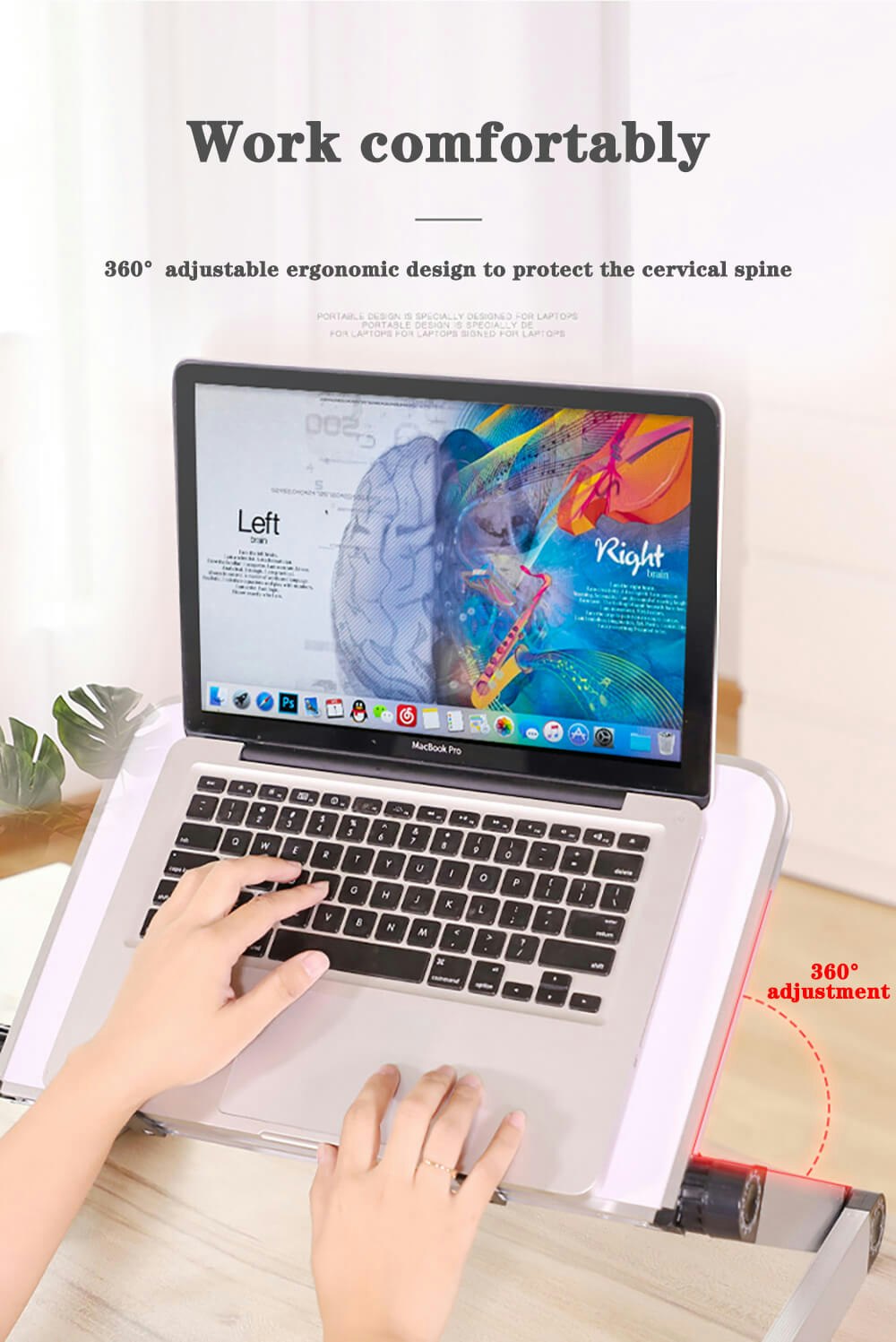 Justerbart laptopställ