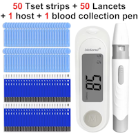 Blodsockermätare Kit – Diabetes Testset med 50 Teststickor & Snabbt Resultat