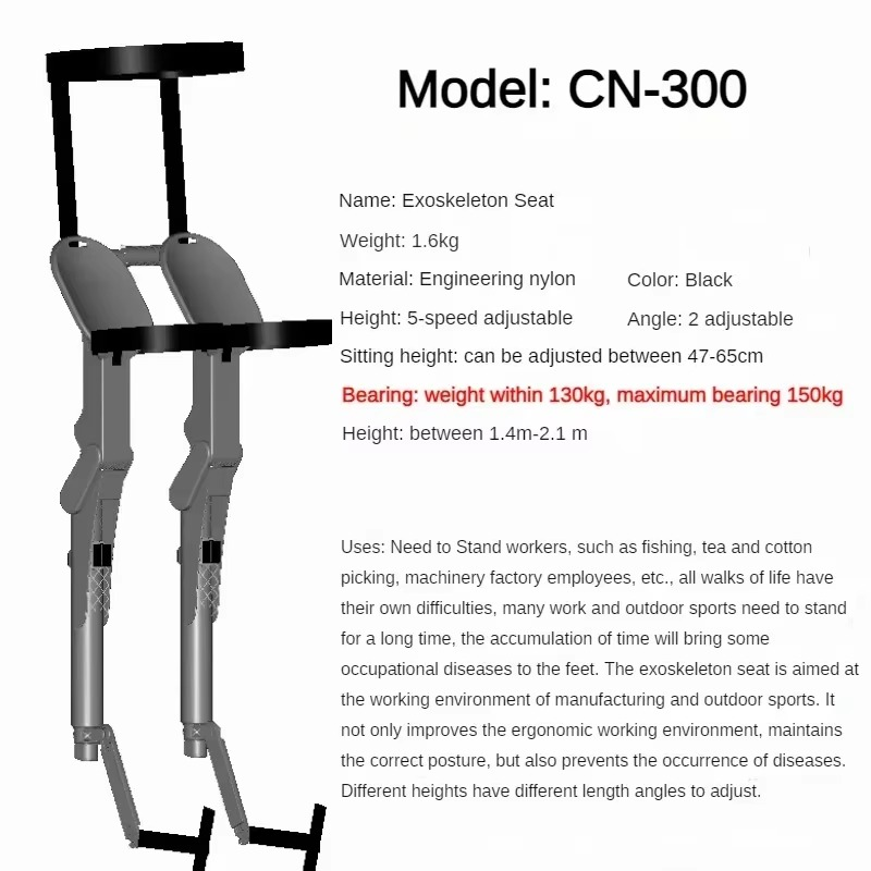 Exoskelett-Stol för Rehab & Avlastning – Vikbar, Bärbar & Smärtlindrande
