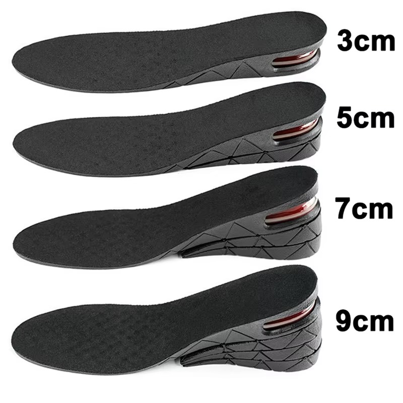 Justerbara Höjdinlägg med Luftkudde – Sulor för Extra Längd 3–9 cm