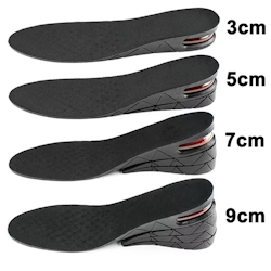 Justerbara Höjdinlägg med Luftkudde – Sulor för Extra Längd 3–9 cm