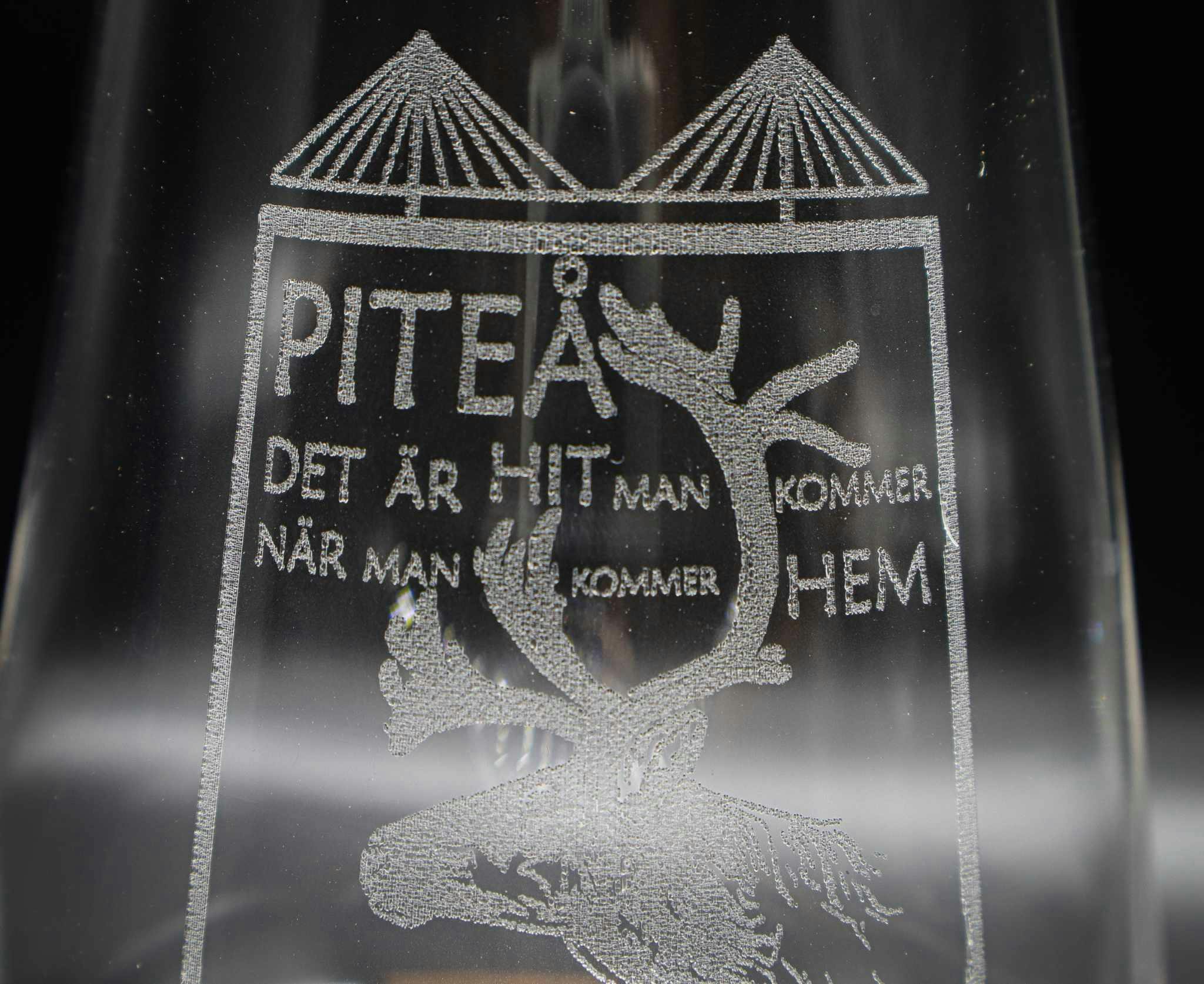 Graverad Ölglas Piteå