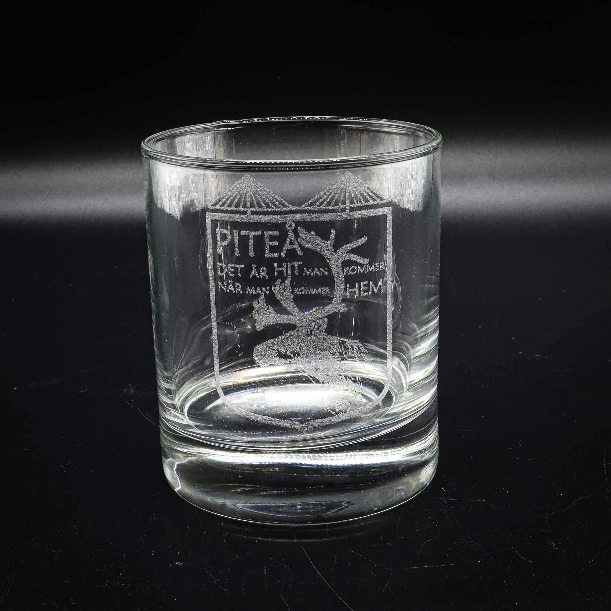 Graverat Whiskeyglas Piteå