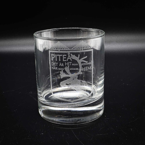 Graverat Whiskeyglas Piteå