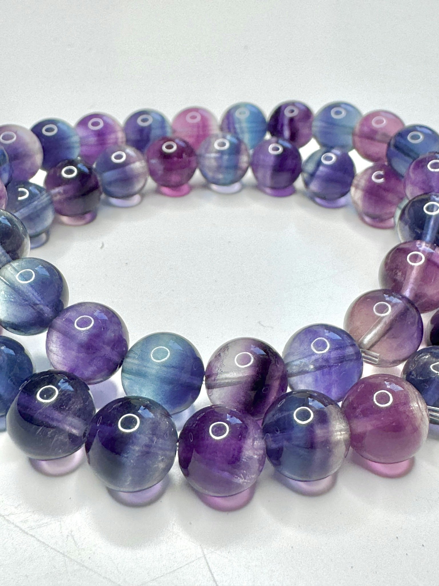 Armband fluorit mörk Pärlorna är ca 8mm