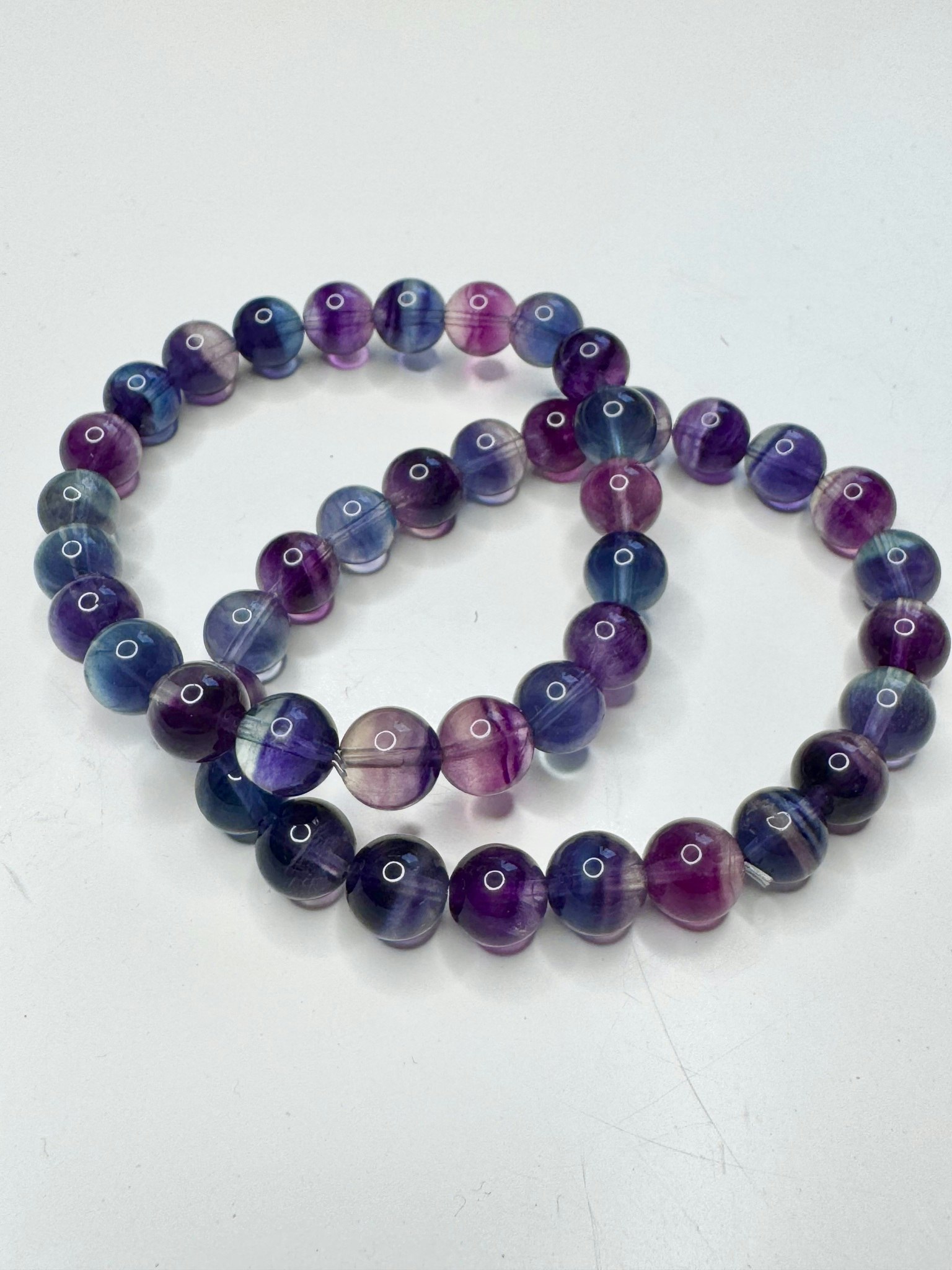 Armband fluorit mörk Pärlorna är ca 8mm