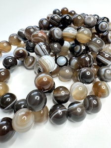 Armband brun agat 10mm