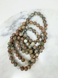 Armband i regnskogsjaspis 8 mm