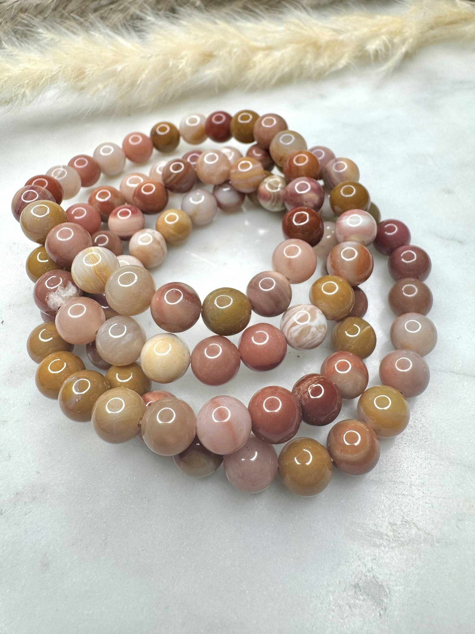 Forstenat tree rosa armband 8mm kristall