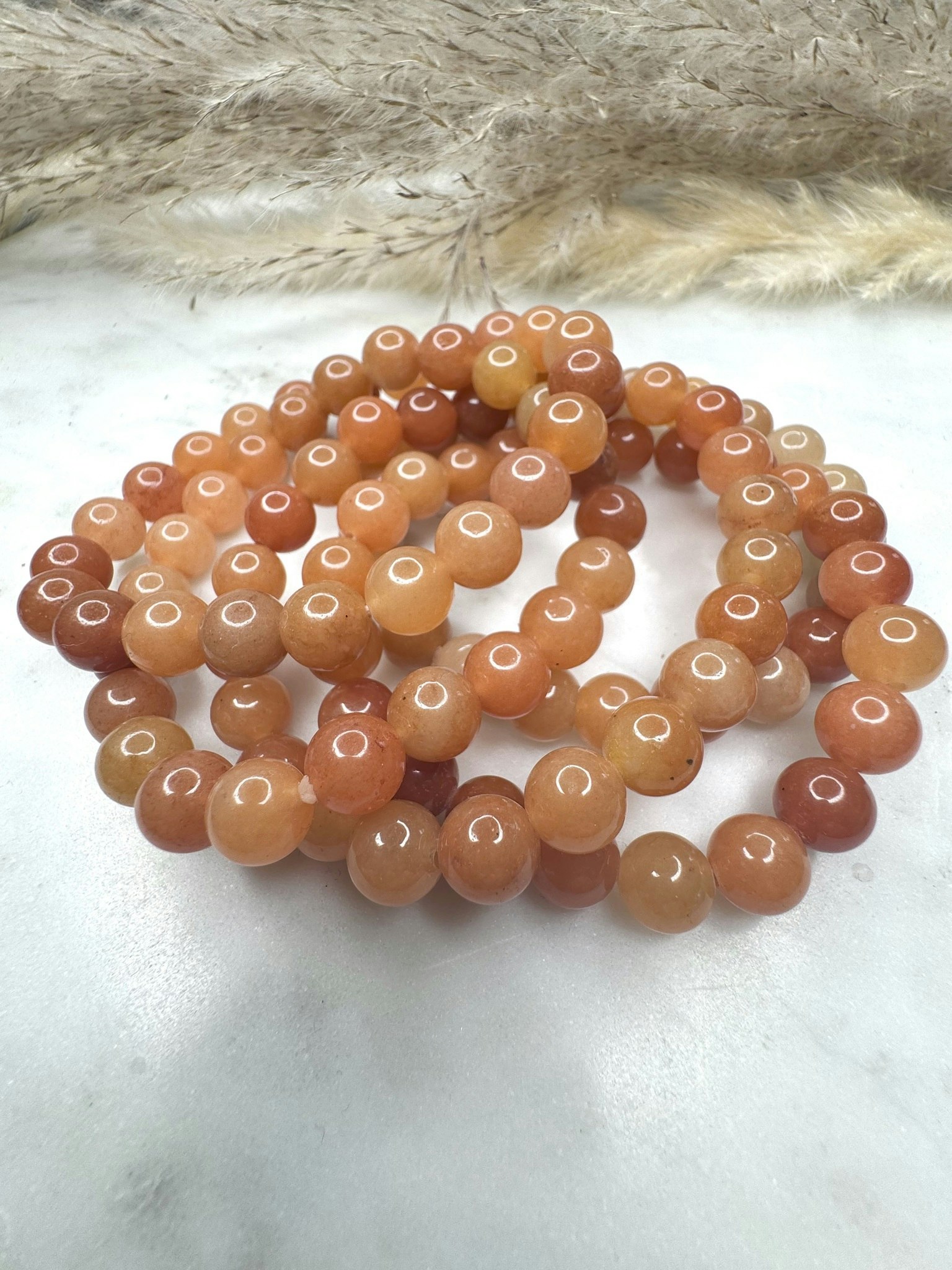 Orange aventurin 8mm armband kristall